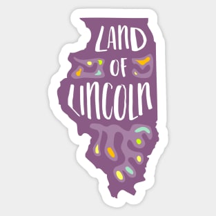 Illinois Land of Lincoln Sticker